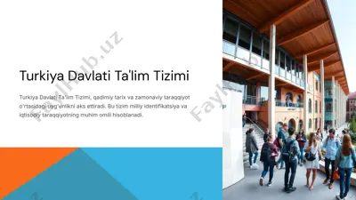 turkiya davlati ta'lim tizimi — PPTX