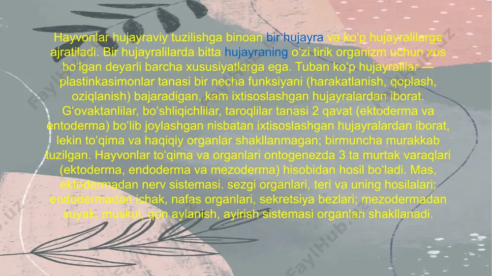 hayvonot olamining yashash tarzi va tarqalishi - Page 4