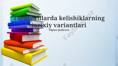 turkiy tillarda kelishiklarning tarixiy variantlari — PPTX