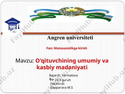 pedagogik texnika — PPTX