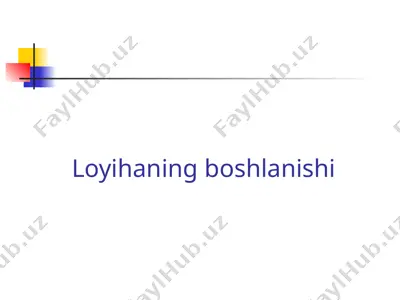 loyihaning boshlanishi — PPTX