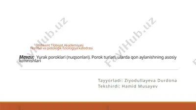 yurak poroklari — PPTX