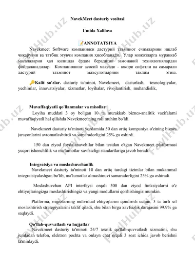 navekmeet dasturiy vositasi — DOCX