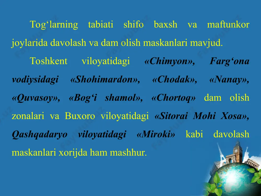 o‘zbekistonda rеkrеatsiya va turizm 8-sinf - Page 5