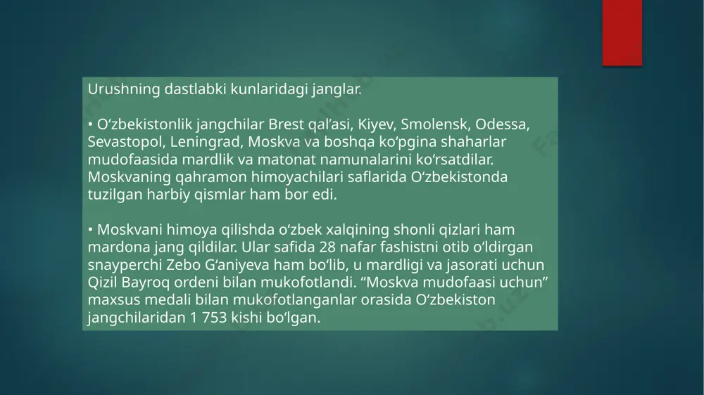 o‘zbekistonlik jangchilarning frontdagi jasorati - Page 5