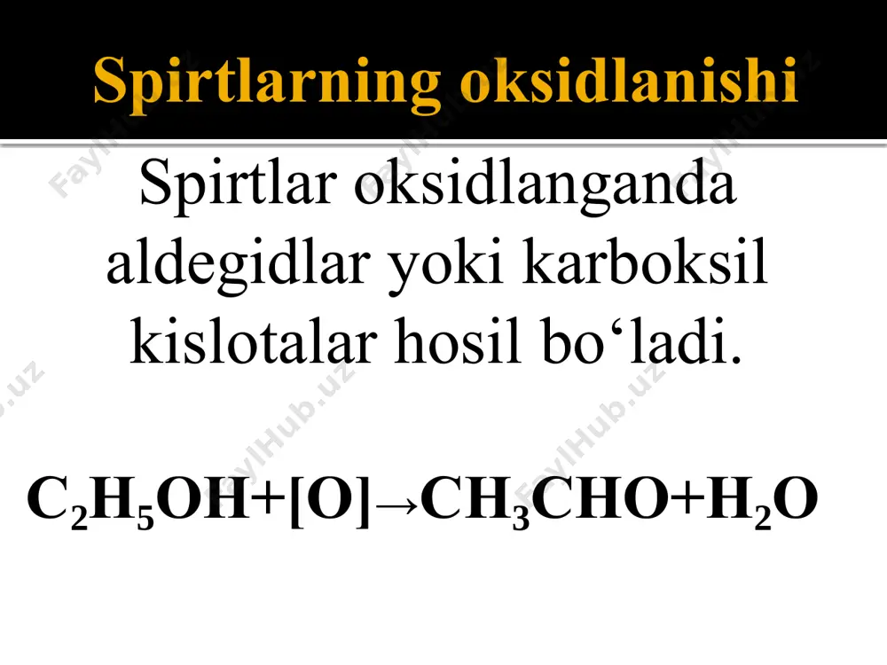 spirtlar va aldegidlar gaxos reaksiyalar - Page 5