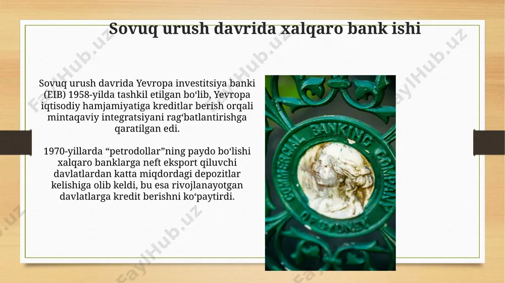 xalqaro bank ishining tarixi - Page 5