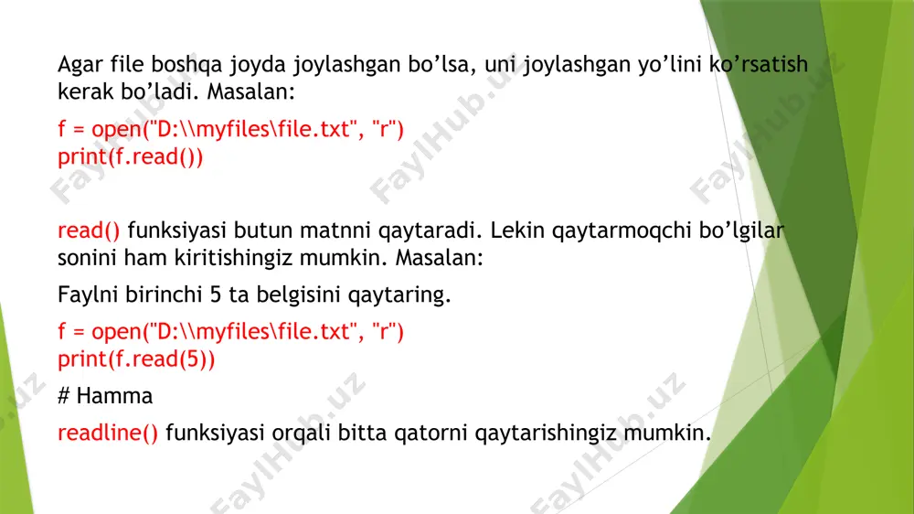 fayllar bilan ishlash - Page 3
