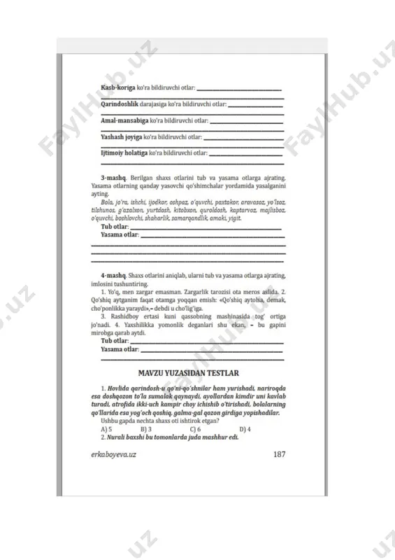 o‘zbek tilining amaliy grammatikasi - Page 5