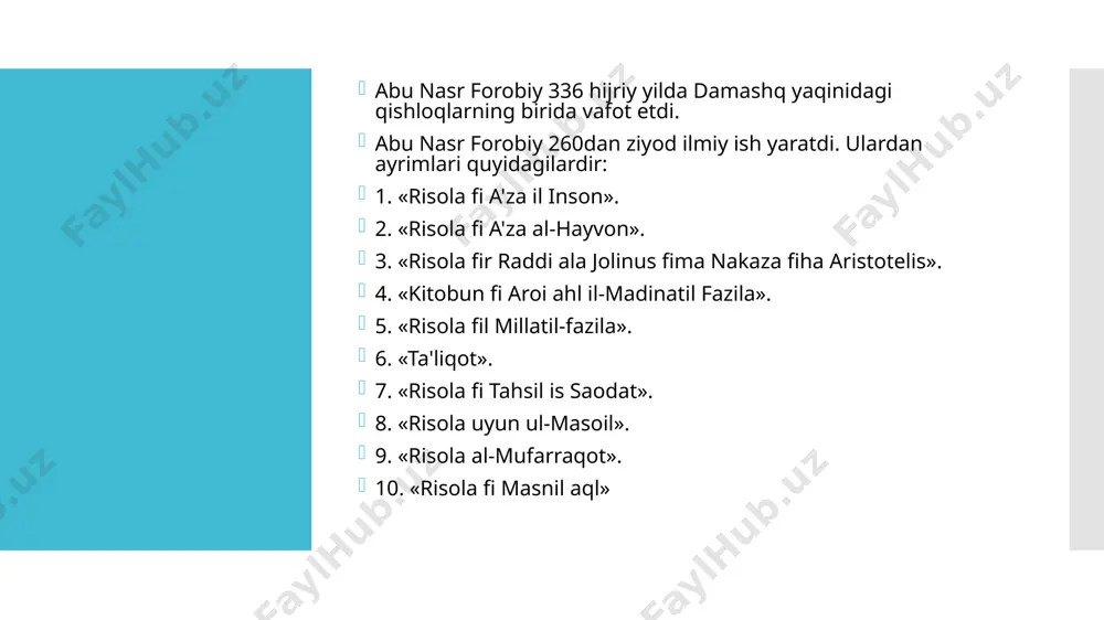 abu nasr farobiy va gʻazolliyning falsafa ilmi - Page 5