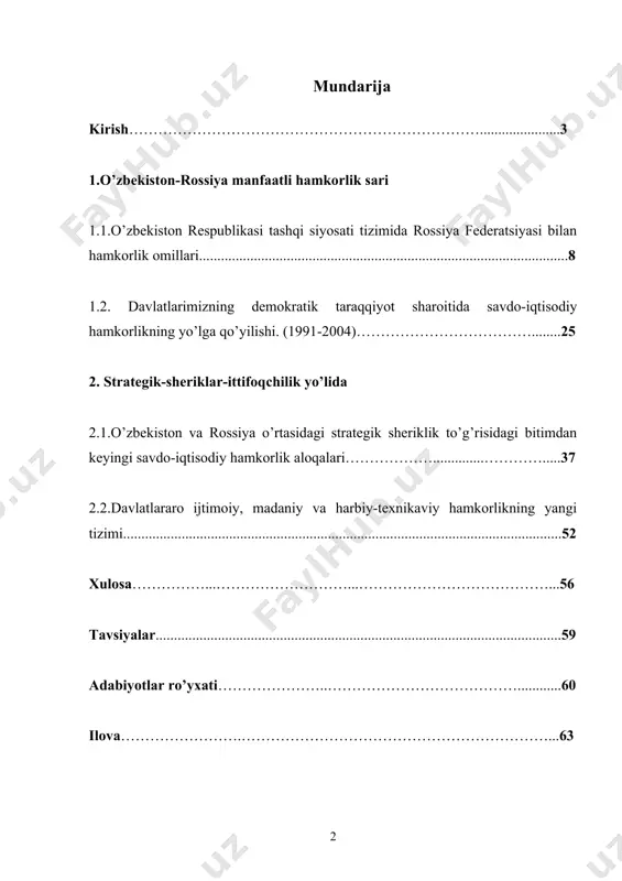 l imkoniyatlarga ega bo’ldi. yurtimiz qisqa davr ichida mustaqil davlat sifatida mustaqil tashqi siyosat olib bora olishini isbotlab kelmoqda. bu jahon siyosatida davlatning nufuzini belgilovchi muhim mezondir. prezident i.karimov tashqi siyosiy va tashqi iqtisodiy aloqalarni shakllantirishda o’zbekiston o’z mustaqilligining dastlabki yillaridayoq asosiy tamoyillarni ishlab chiqqanligi va amal qilishini ko’rsatib o’tgan edi. o’zbekiston xalqaro munosabatlar tizimiga kirib borishida o’z o’rnini egallashida, hozirgi murakkab globallashuv jarayonlari kuchayayotgan davrda o’ziga xos qiyinchiliklarga duch kelishi tabiiy. lekin, bu qiyinchiliklar yengib o’tilmoqda. o’zbekistonda amalga oshirilayotgan iqtisodiy islohotlar mamlakat manfaatlariga yangidan shakllanayotgan xalqaro munosabatlar tizimi va iqtisodiyoti bilan uyg’unlashib bormoqda. iqtisodiy islohatlar xalqaro iqtisodiy jarayonlarni zamonaviy talablar asosida olib borilmoqda. xalq manfaatlariga javob beruvchi mustahkam iqtisodiy siyosat o’zbekistonni mustaqil rivojlantirishning ajralmas shartidir - deb ta’kidlagan edi, i.karimov o’z asarida iqtisodiy islohotlarni zamonaviy talablar asosida olib borish, o’z navbatida mamlakatimiz iqtisodiyotini rivojlantirish bilan bir qatorda, yurtimizda ishlab chiqarilgan mahsulotlarni jahon bozoriga olib chiqish, raqobatga kirishish muayyan yutuqlarga …