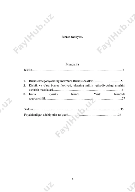 ortiq mamlaktlari bilan ikki tomonlama samarali shartnimalarga ega. hozirda o‘zbekiston dunyoning 80 mamlakatiga zarur bo‘lgan sifatli oziq – ovqat mahsulotlarini yetkazib beradi. bundan tashqari, 2015-yilda mamlakatimiz birlashgan millatlar tashkilotining oziq-ovqat va qishloq xo‗jaligi tashkiloti (fao)ga a‘zo davlatlarning oziq-ovqat xavfsizligini ta‘minlash sohasida mingyillik rivojlanish maqsadlariga erishgani uchun beriladigan mukofotiga sazovor bo’lgan 14 ta davlatdan biri sifatida e‘tirof etildi1. __________________________________________________ 1 bosh maqsadimiz – mavjud qiyinchiliklarga qaramasdan, olib borayotgan islohotlarni, iqtisodiyotimizda tarkibiy o‘zgarishlarni izchil davom ettirish, xususiy mulkchilik, kichik biznes va tadbirkorlikka yanada keng yo‘l ochib berish hisobidan oldinga yurishdir. i.a.karimov. toshkent. 16.01.2016. ishning maqsadi va vazifalari. ushbu kurs ishining maqsadi – o‘zbekistonning jahon bozorida tutgan o‘rni, xorijiy davlatlar bilan olib borayotgan iqtisodiy aloqalari va eng muhumi mamlakatning jahon bozoriga kirib borishdagi muammolarini va ularnining sabalarini o‘rganib chiqishdan iborat. kurs ishining obyekti va predmeti. kurs ishining tadqiqot obyekti bo‘lib o‘zbekistonning eksport salohiyati, jahon bozorida taklif etadigan mahsulotlari va davlatning tashqi iqtisodiy aqloqalari …