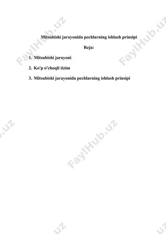 r doimiy ravishda bir birlikdan ikkinchisiga oqadi. mitsubishi usuli bo'yicha mis konsentratlarini eritish uchun o'rnatish sxemasi 1-rasmda ko'rsatilgan. 1-eritish pechi; 2-vertikal nayzali nozullar; 3-o'choq; 4-mat va shlaklarni ajratish va shlakni yo'qotish uchun elektr pech; 5-konvertatsiya qilish uchun pech. 1 - mitsubishi usulida mis konsentratlarini eritish zavodining sxemasi sulfidli mis rudalari odatda ikki bosqichda tozalanadi; mat ishlab chiqarish bosqichi (bu erda mat va cüruf eritish orqali olinadi) va konvertatsiya bosqichi (bu erda mat tarkibidagi temir va oltingugurt asta-sekin blister mis ishlab chiqarish uchun oksidlanadi). har ikkala jarayon bosqichidagi kimyoviy reaktsiyalar oksidlanish bo'lsa-da, kerakli kislorod potentsialida sezilarli farq mavjud. birinchi bosqich kamroq oksidlovchi bo'lib, past mis cürufini ishlab chiqarish mumkin, ikkinchi bosqich esa kuchli oksidlanadi, shuning uchun temir va oltingugurt blisterdan etarlicha olib tashlanishi mumkin. bu ikkita bir-biridan farq qiluvchi reaksiya sharoitlarini faqat har bir bosqich tegishli alohida idishlarda (pechlarda) bajarilgan taqdirdagina samarali saqlash mumkin. mitsubishi process - bu ko'p o'choqli tizim …