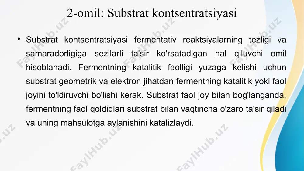 fermentlar faolligi. ferment faolligiga ta’sir qiluvchi omillar - Page 5