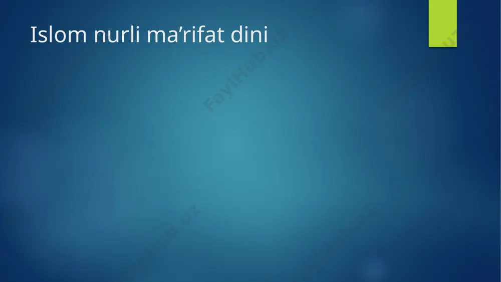 shu munosabat bilan musulmonlar davlati tarixda “arab xalifaligi” deb nom olgan. islom diniy ta’limotining asoslari – qur’on va hadis tо‘plamlarida, shuningdek, viii-xii asrlar davomida vujudga kelgan ilohiyot adabiyotlarida о‘z ifodasini topgan. qur’on – arabcha о‘qimoq, qiroat qilmoq, jamlash ma’nolarini bildiradi. bu muqaddas kitob yer yuzi musulmonlarining dasturulamali, diniy ahkomlar manbai, asosiy muqaddas kitobi. qur’oni karim ilohiy kitob bо‘lib, u farishta jabroil alayhissalom tomonidan 610-622 yillarda makkada, 622-632 yillarda madinada, jami 23 yil mobaynida nozil etilgan. muhammad alayhissalom qur’on oyatlarini farishta jabroildan eshitib yod olar edilar. keyin boshqa musulmonlar u kishidan eshitib yodlab olishardi. ayni paytda yozishni biladigan sahobalar jumladan, abu bakr, umar, usmon, ali, zayd ibn sobit, ubay ibn ka’b (r.a.) kabi sahobalar oyatlarni yod olish bilan birga, ularni xurmo daraxtining pо‘stlog‘iga, yapaloq toshlarga, katta suyaklarga, teriga, qog‘oz va shunga о‘xshash narsalarga qur’on oyatlarini yozib borganlar. payg‘ambar alayhissalom ularga yangi tushgan oyat qaysi suradan ekani va qayerda turishi lozimligini kо‘rsatib …