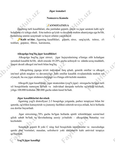 jigar òsmalari — DOCX