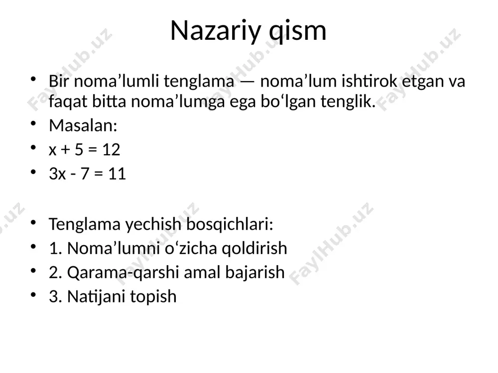 bir nomaʼlumli tenglamalar - Page 4