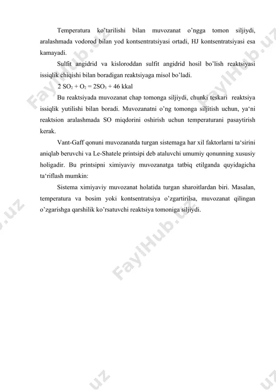 qaytar va qaytmas kimyoviy reaktsiyalar. kimyoviy muvozanat - Page 4