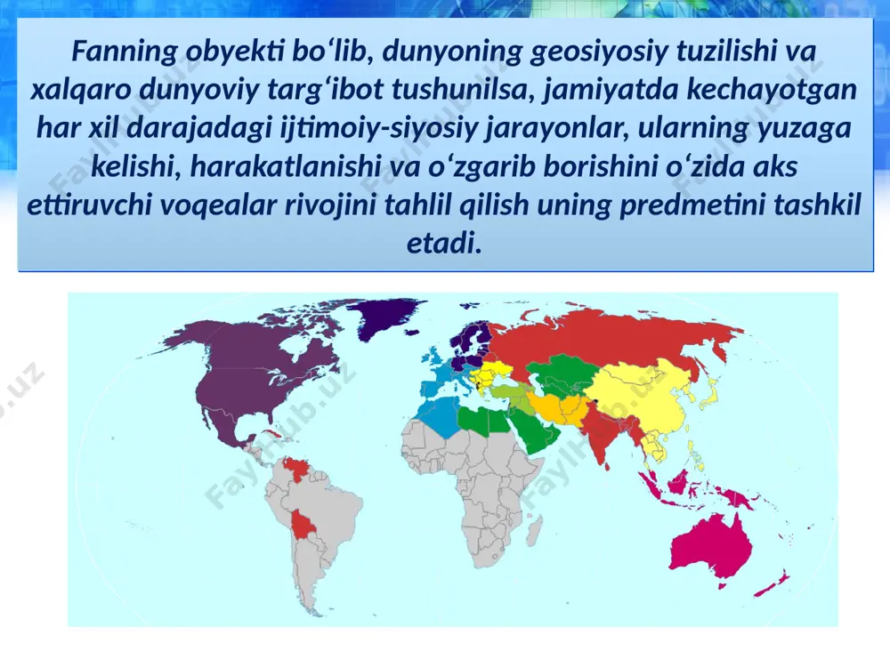 dunyoning geosiyosiy tizimi va uning shakllanishi. 10 - sinf - Page 4