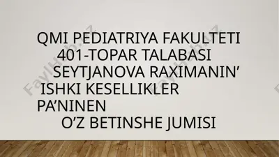 gipotenziv da’rilik zatlar klassifikaciyasi — PPTX