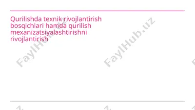 texnik rivojlantirish bosqichlari — PPTX