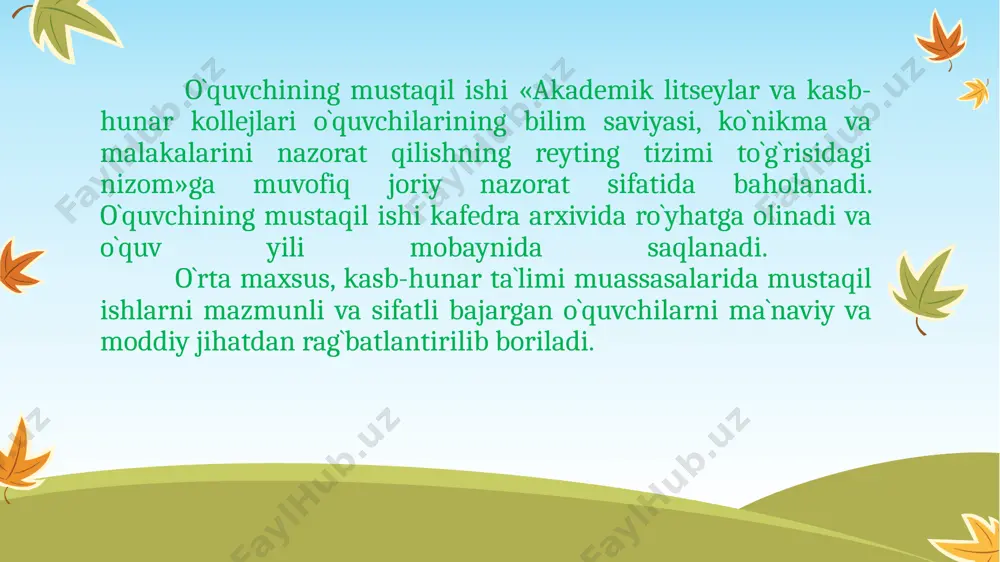 o'quvchilarning mustaqil ishini tashkil etish - Page 5