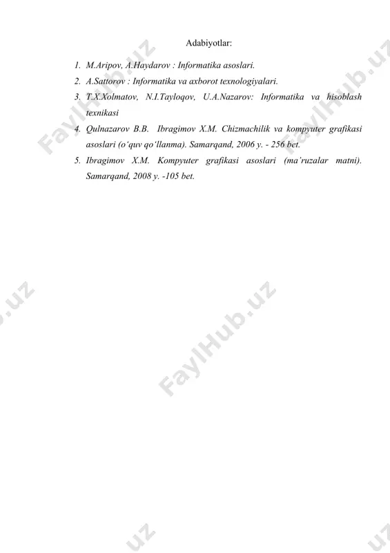 kompyuterda geometrik yasashlar. aylanani teng bo‘laklarga bo‘lish - Page 5
