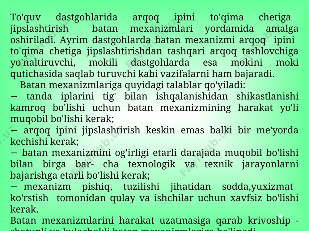 mokisiz to‘quv dastgohalarining batan mexanizmlari - Page 4