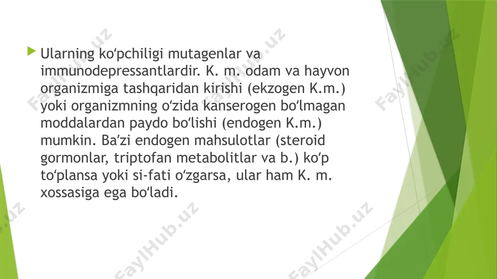 kanserogen agentlar va ularning hujayralar bilan uzaro tasiri usma immunitet - Page 3