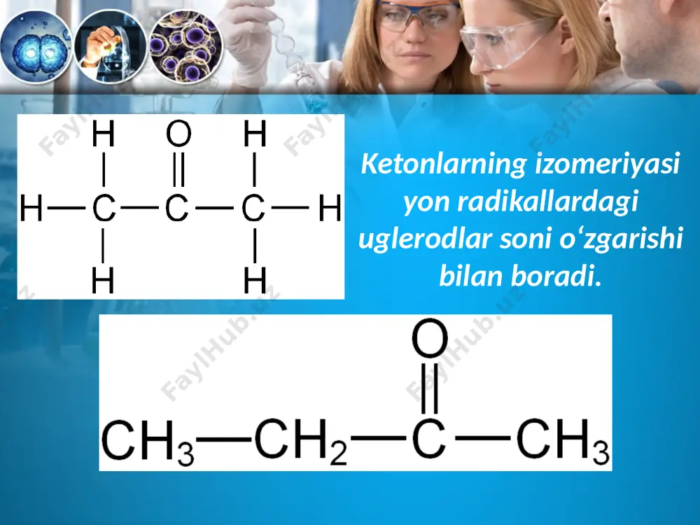 ketonlar. olinishi va xossalari. 10 - sinf - Page 5