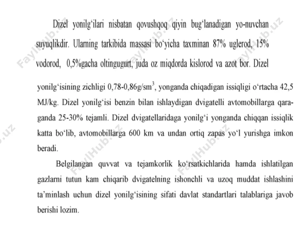 dizel dvigatellari uchun yonilg‘ilar - Page 4
