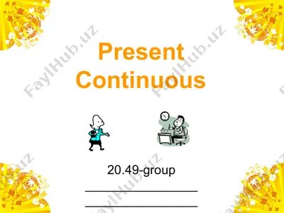 present continuous — PPT