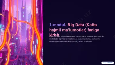 big data (katta hajmli ma’lumotlar) faniga kirish — PDF
