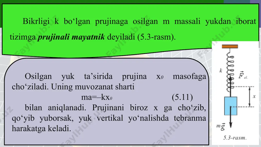 prujinali va matematik mayatniklar 10 - sinf - Page 3