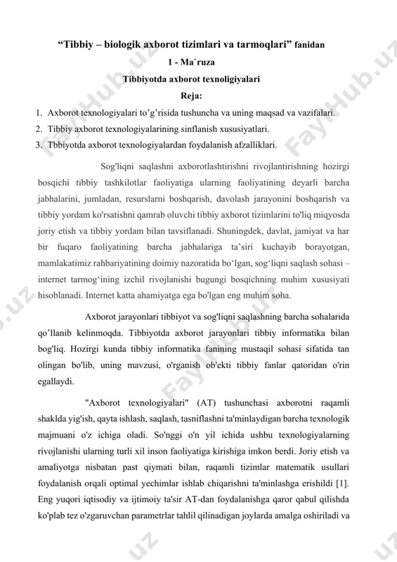 llab-quvvatlash va amalga oshirishda ishtirok etadigan axborot texnologiyalarining ishlash sifatiga qo'yiladigan talablar kuchaytirilmoqda. shu munosabat bilan aqlli shaharlar axborot tizimlarini yaratish, texnologik jarayonlarni boshqarish, tibbiy tizimlar va h.k. lar uchun ishlab chiqilayotgan echimlar to'plangan va saqlanadigan ma'lumotlarning uzluksiz ishlashi, yaxlitligi va ishonchliligini ta'minlash, shuningdek algoritmlarning aniqligi va ishonchliligini isbotlash va ularni dasturiy va qurilmali shaklda amalga oshirish uchun qo'shimcha talablar qo'yilmoqda. at doimo rivojlanib bormoqda va har kuni turli sohalarga kirish uchun ko'proq imkoniyatlar mavjud. turli bosqichlarda jarayonlarni tavsiflovchi raqamli shaklda to'plangan ma'lumotlar hajmining o'sishi bilan bir vaqtning o'zida tizimning hisoblash ish faoliyatini oshirish va ushbu hisob-kitoblarning qiymatini pasaytirish tarixiy ma'lumotlarga asoslangan holda vaziyatni rivojlantirishning prognozli modellarini yaratish mumkin bo’ldi. bu usullar tibbiyot, biologiya va boshqa sohalarda, shu jumladan, inson faoliyati, bir qator sohalarda matematik modellar etishmasligi o'rnini qoplash uchun imkon beradi [2]. sun'iy aql, virtual va kengaytirilgan haqiqat, katta ma'lumotlarni boshqarish va tahlil qilish imkoniyatlarini rivojlantirish turli xil sog'liqni …