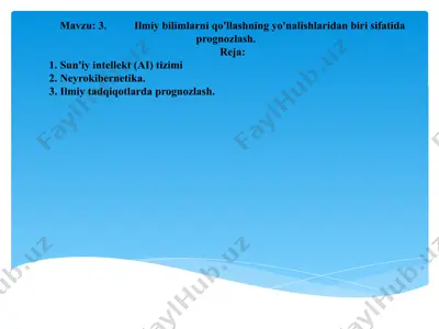 ilmiybilimlarni qo'llashning yonalishlari — PPTX