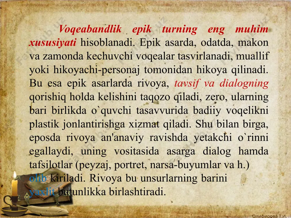 epos va epik janrlar - Page 5
