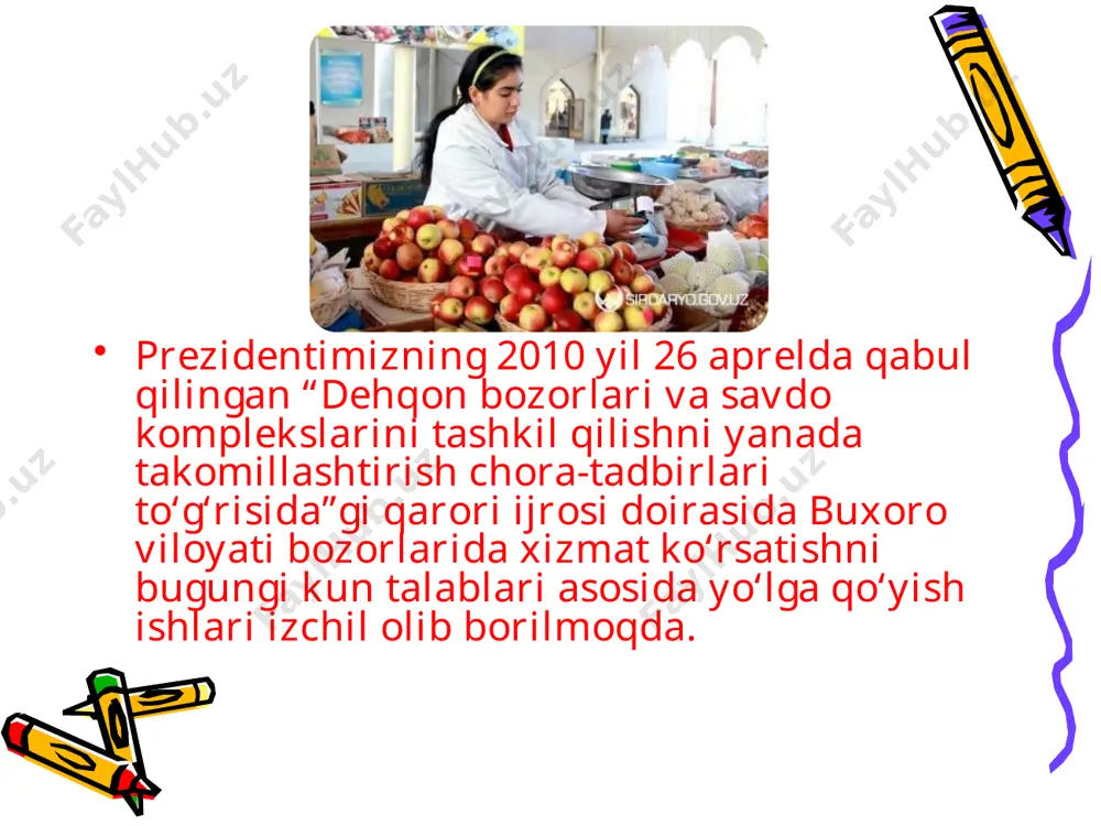 i chimyon dam olish maskaniga yo’llanma eng omadli hamrohimizga nasib etdi. ta’lim va boshqaruv tizimida yangi texnologiyalar ta’lim tizimiga hujjatlarning elektron aylanishini tatbiq etish, bunda ma’lumotlar xavfsizligini ta’minlash maqsadida multime_ dia umumta’lim dasturlarini rivojlantirish markazi tomonidan «job flow control» (jfc) — hujjatlarni nazorat qilishning avtomatlashtirilgan tizimi tajriba_sinovdan o‘tkazildi va barcha ta’lim boshqaruvi organlariga o‘rnatildi. endilikda boshqaruv organlari o‘rtasida hujjatlar almashinuvi sifati, tezligi va xavfsiz_ ligi ta’minlanib, qog‘oz sotib olish, hujjatlarni tashish va saqlash uchun sarflanadigan ishchi kuchi hamda mablag‘lar birmuncha tejaladi. bundan tashqari, ta’lim jarayoni hamda boshqaruv tizimiga axborot_kommunikatsiya texnologiyalarini joriy etish va ulardan unumli foydalanish bo‘yicha ham bir qator investision loyihalar ishlab chiqilgan bo‘lib, bosqichma_bosqich amaliyotga tatbiq etil_ moqda. mazkur dastur hamda loyihalar ichida ta’lim maskanlarining «ziyonet» ta’lim portali tarmog‘iga ulanishini ham alohida ta’kidlash joiz. umumta’lim maktablarini «ziyonet» tarmog‘iga ulash reja vali ishlab chiqilgan bo‘lib, unga muvofiq bugungi kungacha zarur jihozlar bilan ta’minlangan 8320ta maktab ushbu imkoniyatga ega bo‘ldi. …