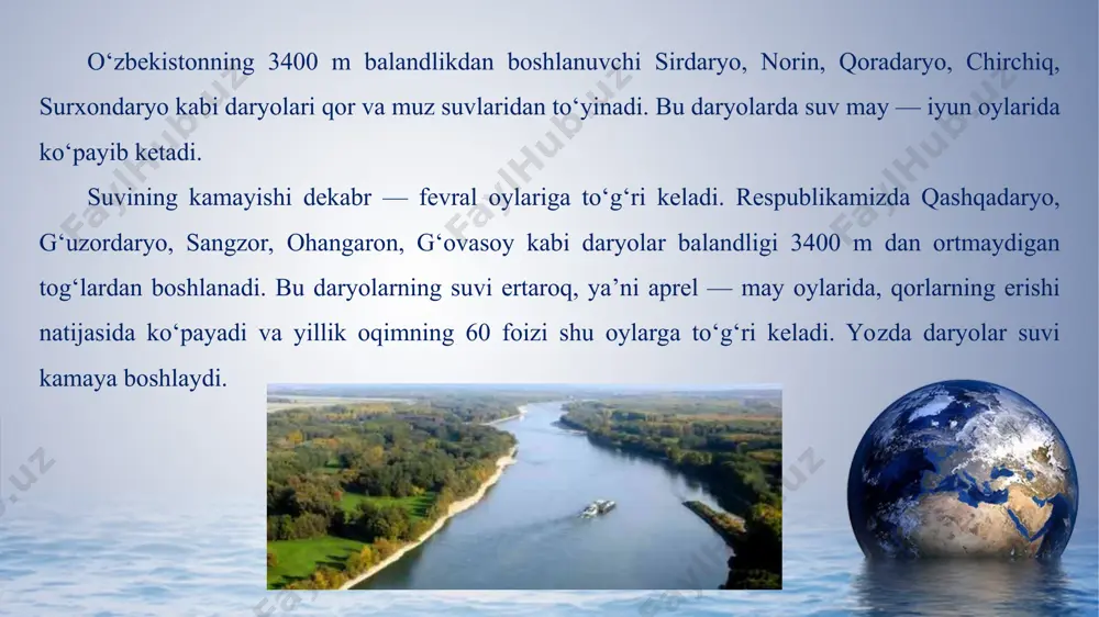 irdaryo havzasi ulushiga to‘g‘ri keladi. find more powerpoint templates on prezentr.com!