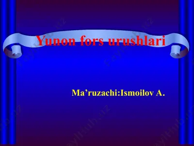 yunon fors urushlari — PPT
