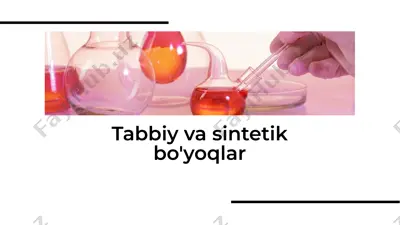 tabbiy va sintetik bo'yoqlar — PDF