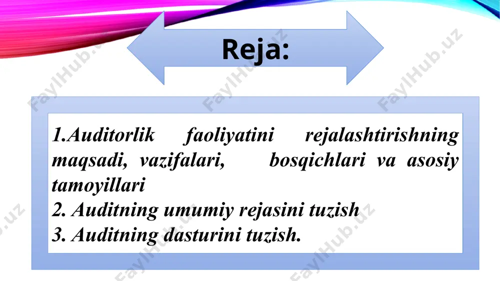 auditorlik faoliyatini rejalashtirish - Page 2