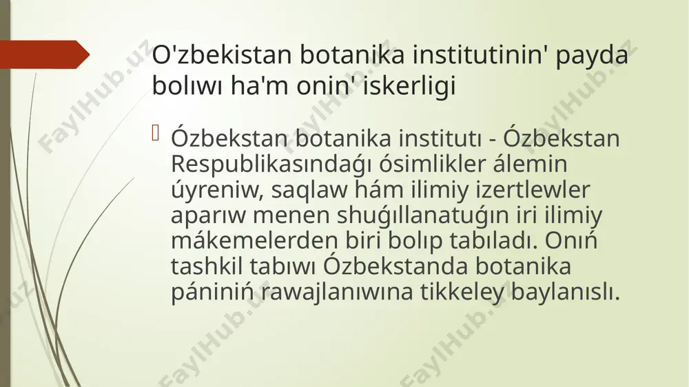 mlikler suwǵa bolǵan talaplar boyınsha da parıq etedi: geyparaları júdá kem suwda yashay alsa (xüsusan shól ósimlikleri), basqaları bolsa turaqlı ızǵar topıraqtı talap etedi. bul suwǵa iykemlesiw ósimliklerdiń óz jasaw jayın anıqlawda tiykarǵı faktor esaplanadı. o'simliklerdi qorg'aw ha'm olardin' resurslarin natyjeli basqariw ósimliklerdi qorqlash - bul ósimliklerdiń ósiwine, rawajlanıwına hám ónim beriwine unamsız tásir etiwshi biygana ósimlikler (yamasa otaqlar ), zıyankesler, kesellikler, hám de átirap -ortalıq faktorlarınan qorǵaw ushın ámelge asırilatuǵın ilajlar bolıp tabıladı. bul process ósimliklerdiń saw artıwın támiyinlew, hasıldarlıqtı asırıw hám resurslardan aqılǵa say paydalanıwdı támiyinlewge qaratılǵan. ósimliklerdi qorqlashning tiykarǵı maqsetleri: 1. hasıldarlıqtı asırıw : otaqlar, zıyankesler yamasa kesellikler ósimliklerdiń artıwın passivlestiradi yamasa toqtatadı. 2. resurslardan nátiyjeli paydalanıw : ósimlikler topıraqtaǵı suw, minerallar hám jaqtılıq sıyaqlı resursların biygana ósimlikler menen bóliw kóredi. otaqlardı alıp taslaw resursların tiykarǵı ósimlikler ushın kóbirek bolıwın támiyinleydi. 3. kesellik hám zıyankeslerdiń aldın alıw : ósimliklerdi biygana ósimlikler hám zıyankeslerden qorǵaw ósimliklerdiń sawlıǵın támiyinleydi. …