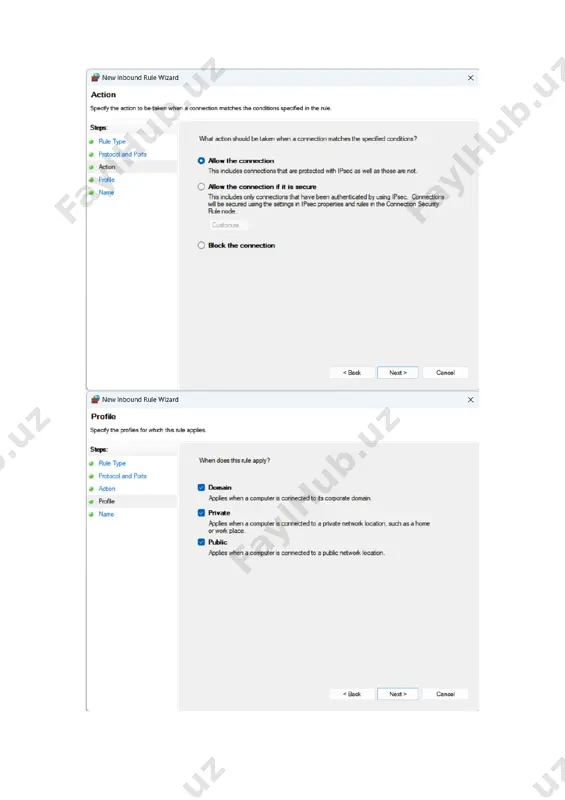 tarmoqlararo ekran vositasi yordamida tarmoq himoyasini qurish - Page 4
