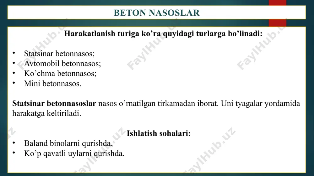 beton qorishmasini betonnasoslarda tashishni tashkil etish - Page 4