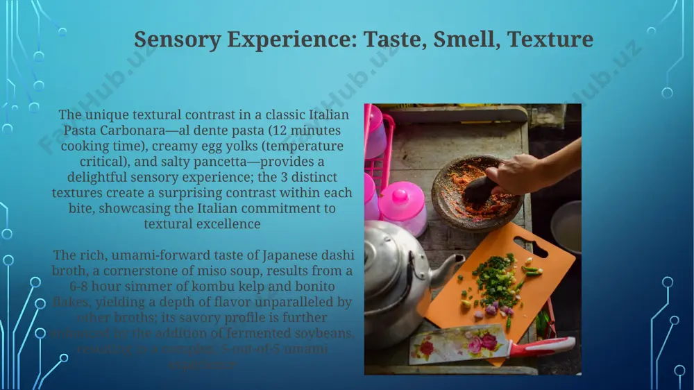 and specific simmering times, typically 20-30 minutes, to unlock subtle umami flavors unique to that region. conclusion: reflecting on the experience creating this dish emphasized the social aspect of cooking; it involved 4 family members, reflecting the communal nature of food preparation in many cultures worldwide, contrasting with solitary western styles. analyzing the recipe's 5 key spices highlighted the historical trade routes linking north africa, the middle east, and india, impacting flavor profiles for over 10 centuries. cooking demonstration: visual guide employ close-up shots to showcase the texture and color changes in ingredients during the cooking process—for example, the maillard reaction on the surface of meats at 150-160°c—creating a visually engaging experience. for optimal visual clarity, use a tripod-mounted camera at a 30-degree angle to capture the 4 key cooking stages (chopping, sautéing, simmering, plating) of your chosen dish, ideally shot in a well-lit kitchen in provence, france. introduction: a …