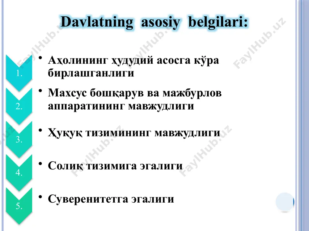 davlat tushunchasi va belgilari - Page 4