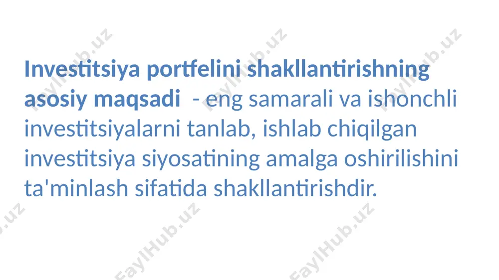 investitsion portfelni shakllantirish - Page 5