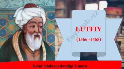 lutfiy 8 -sinf — PPTX