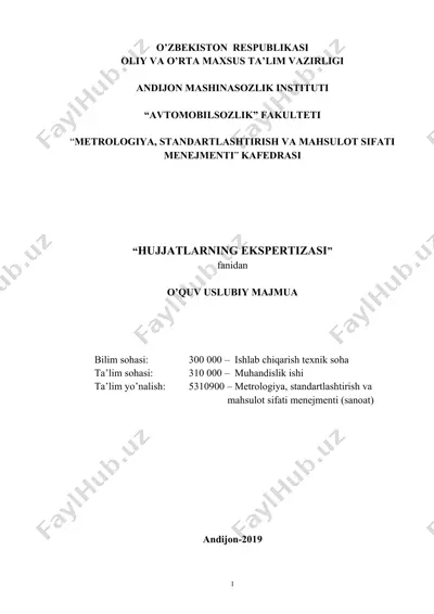 hujjatlarning ekspertizasi o‘quv uslubi — DOCX
